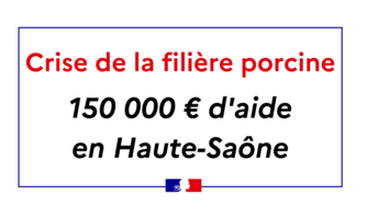 Aide de crise pour la filière porcine : 150 000€ pour le département de la Haute-Saône
