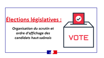 Élections législatives : Organisation du scrutin et ordre d’affichage des candidats haut-saônois