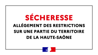 Sécheresse | Allégement des restrictions sur une partie du territoire de la Haute-Saône