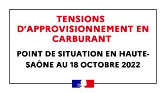 Tensions d’approvisionnement en carburant : point de situation en Haute-Saône au 18 octobre 2022