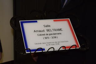 Inauguration de la salle Arnaud BELTRAME au groupement de la gendarmerie de la Haute-Saône